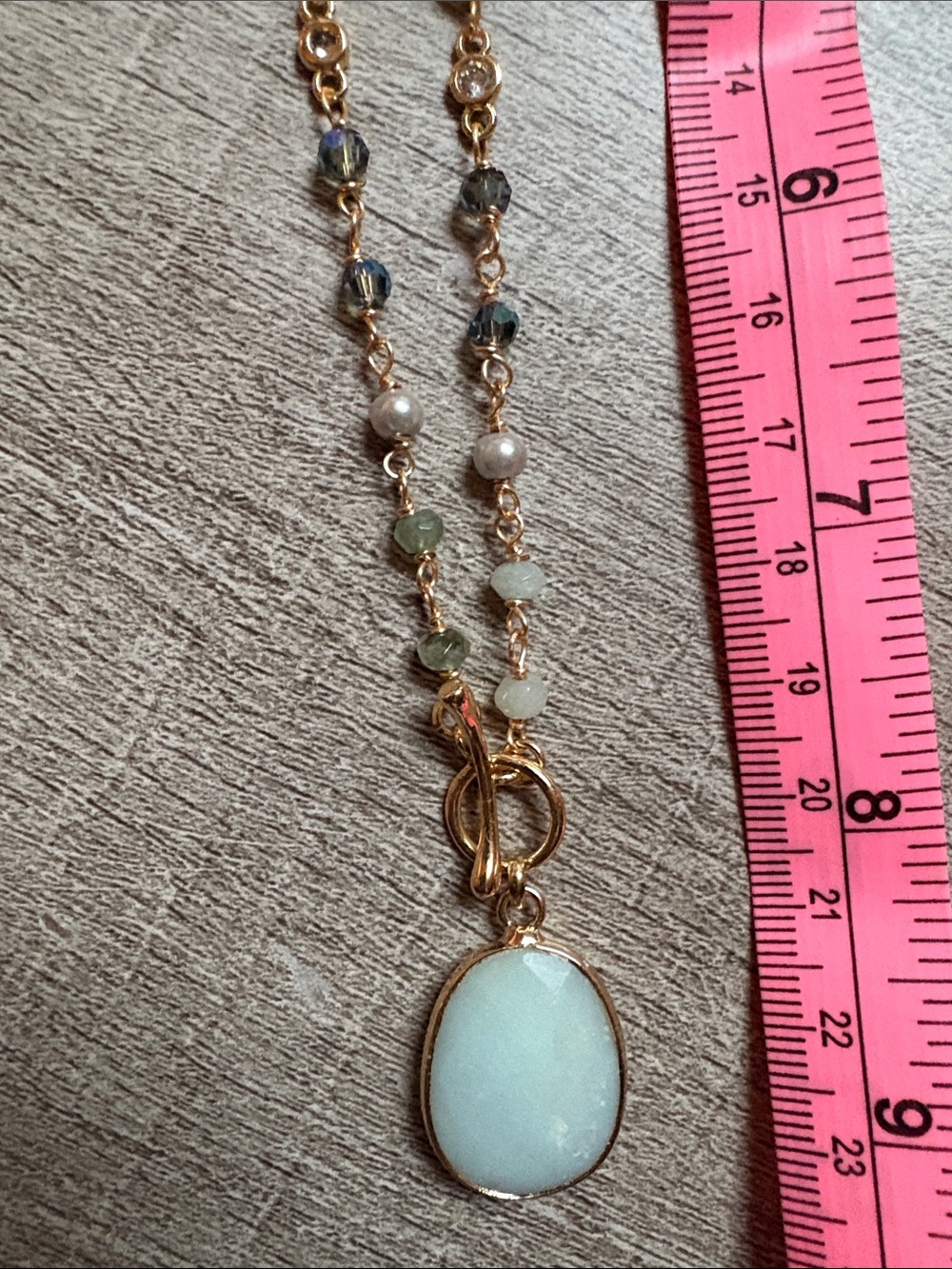 Lucky Brand Necklace with Jade Pendant - Picture 3 of 4